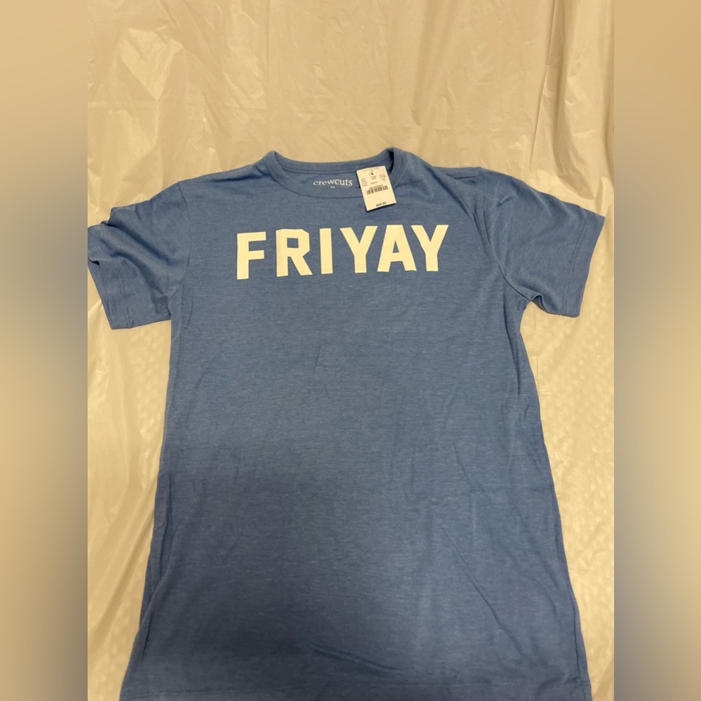 Crewcuts blue tee shirt with short sleeves.